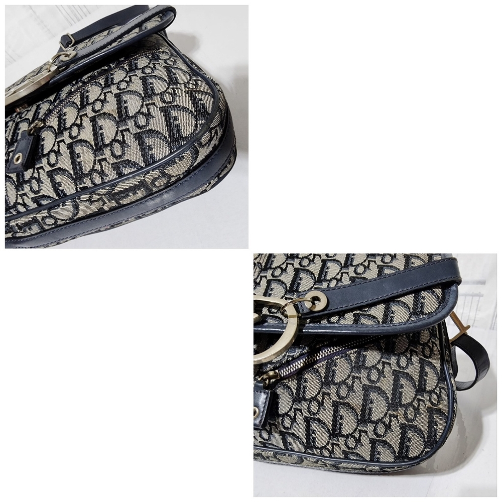 CHRISTIAN DIOR Monogram Flap Messenger Navy Blue - Picture 16 of 16